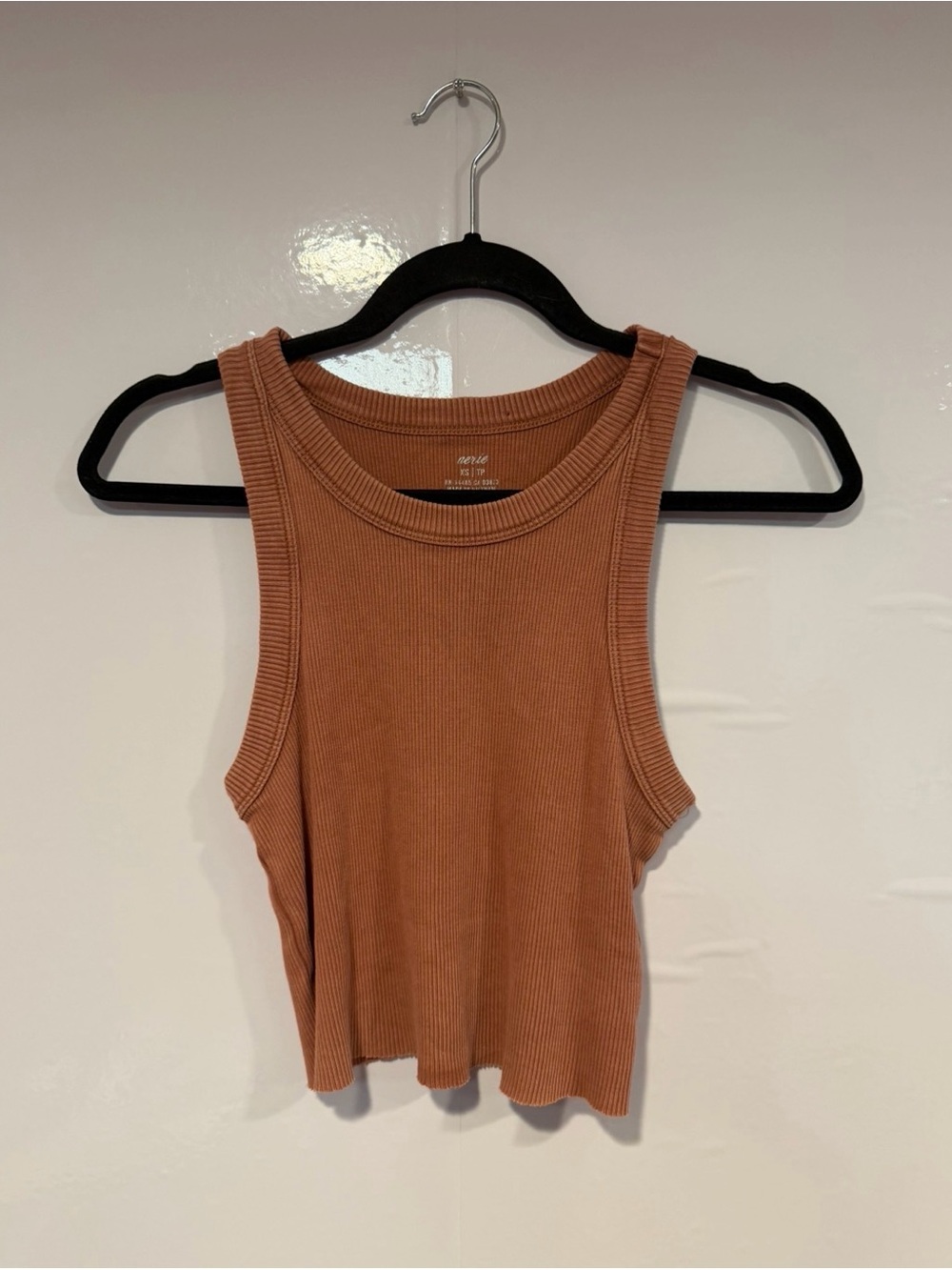 Aerie cropped Ribbed Tank Top‎ in Rust